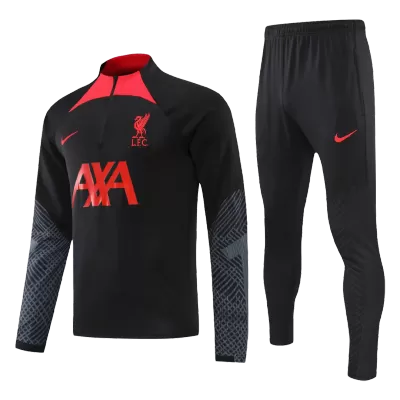 Liverpool 1/4 Zip Tracksuit 2022/23 Black - myjersey