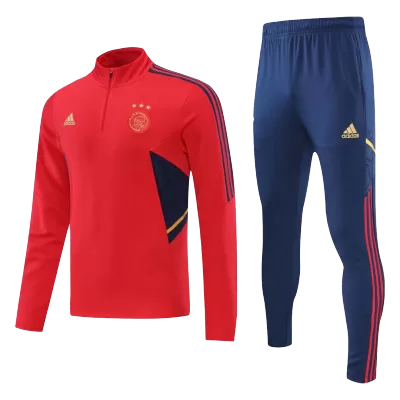 Ajax 1/4 Zip Tracksuit 2022/23 Red - myjersey