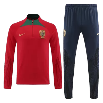 Portugal 1/4 Zip Tracksuit 2022 Red - myjersey