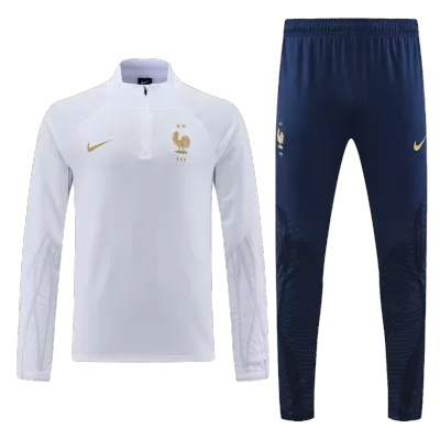 France 1/4 Zip Tracksuit 2022 White - myjersey