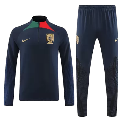 Portugal 1/4 Zip Tracksuit 2022 Black - myjersey