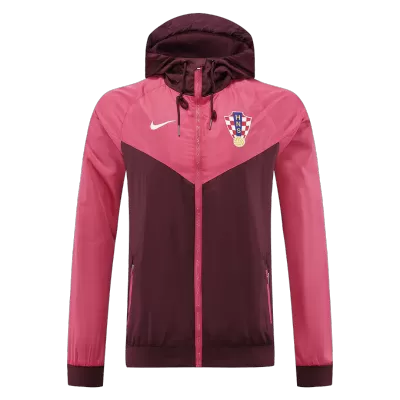 Croatia Hoodie Windbreaker Jacket 2022 Men - Pink - myjersey