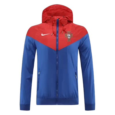 Portugal Hoodie Windbreaker Jacket 2022 Men - Red&Blue - myjersey