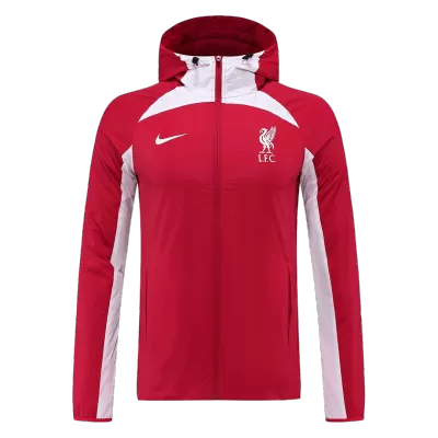 Liverpool Hoodie Windbreaker Jacket 2022/23 Men - Red - myjersey