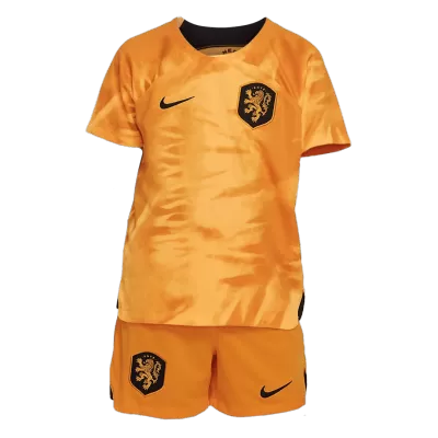 Netherlands Home World Cup Kids Jerseys Kit 2022 - myjersey