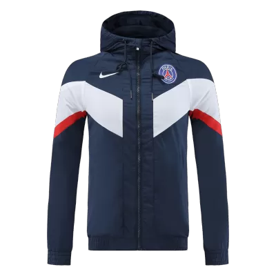 PSG Hoodie Windbreaker Jacket 2022/23 Men - Navy&White - myjersey