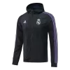 Real Madrid Hoodie Windbreaker Jacket 2022/23 Men - Black - myjersey