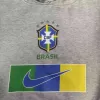 Brazil Sweater Hoodie 2022/23 Men Gray - myjersey