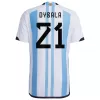 DYBALA #21 Argentina Home Authentic Jersey World Cup 2022 Men - myjersey