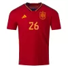 PEDRI #26 Spain Home Authentic Jersey World Cup 2022 Men - myjersey