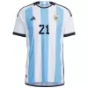 DYBALA #21 Argentina Home Authentic Jersey World Cup 2022 Men - myjersey