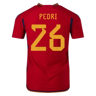 PEDRI #26 Spain Home Authentic Jersey World Cup 2022 Men - myjersey