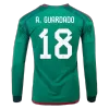 A.GUARDADO #18 Mexico Home Long Sleeve Soccer Jersey 2022 Men - myjersey