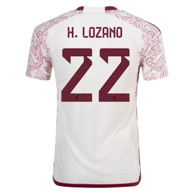 H.LOZANO #22 Mexico Away Authentic Jersey World Cup 2022 Men - myjersey