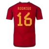 RODRI #16 Spain Home Authentic Jersey World Cup 2022 Men - myjersey