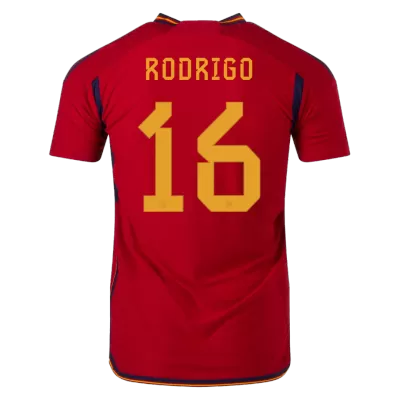 RODRI #16 Spain Home Authentic Jersey World Cup 2022 Men - myjersey