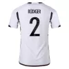 RÜDIGER #2 Germany Home Authentic Jersey World Cup 2022 Men - myjersey