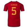 SERGIO #5 Spain Home Authentic Jersey World Cup 2022 Men - myjersey