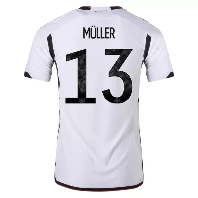 MÜLLER #13 Germany Home Authentic Jersey World Cup 2022 Men - myjersey