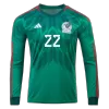 H.LOZANO #22 Mexico Home Long Sleeve Soccer Jersey 2022 Men - myjersey