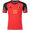 E. HAZARD #10 Belgium Home Authentic Jersey World Cup 2022 Men - myjersey