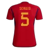 SERGIO #5 Spain Home Jersey World Cup 2022 Men - myjersey