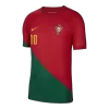 BERNARDO #10 Portugal Home Authentic Jersey World Cup 2022 Men - myjersey