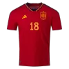 JORDI ALBA #18 Spain Home Authentic Jersey World Cup 2022 Men - myjersey