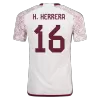 H.HERRERA #16 Mexico Away Authentic Jersey World Cup 2022 Men - myjersey