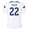 YEDLIN #22 USA Home Authentic Jersey World Cup 2022 Men - myjersey