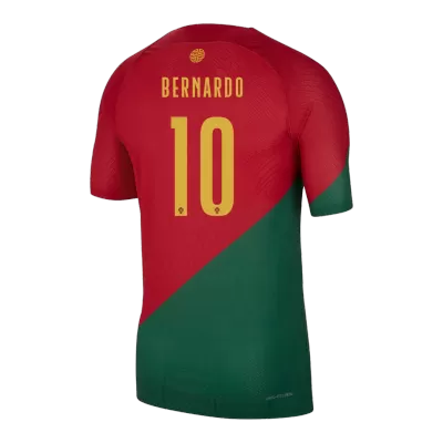 BERNARDO #10 Portugal Home Authentic Jersey World Cup 2022 Men - myjersey