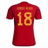 JORDI ALBA #18 Spain Home Jersey World Cup 2022 Men - myjersey