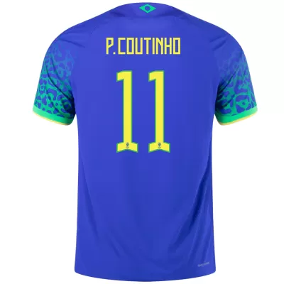 P.Coutinho #11 Brazil Away Authentic Jersey 2022 Men - myjersey