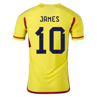 JAMES #10 Colombia Home Authentic Jersey 2022 Men - myjersey