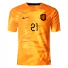 F.DE JONG #21 Netherlands Home Authentic Jersey World Cup 2022 Men - myjersey