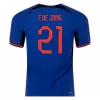 F.DE JONG #21 Netherlands Away Authentic Jersey World Cup 2022 Men - myjersey