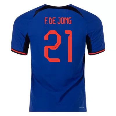 F.DE JONG #21 Netherlands Away Authentic Jersey World Cup 2022 Men - myjersey