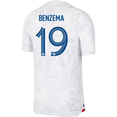 BENZEMA #19 France Away Authentic Jersey World Cup 2022 Men - myjersey