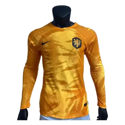 Authentic Netherlands Home Long Sleeve Soccer Jersey 2022 Men - myjersey