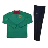 Portugal 1/4 Zip Tracksuit 2022 Green - myjersey