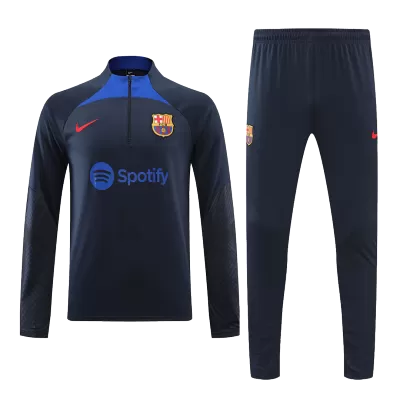 Barcelona 1/4 Zip Tracksuit 2022/23 Navy - myjersey