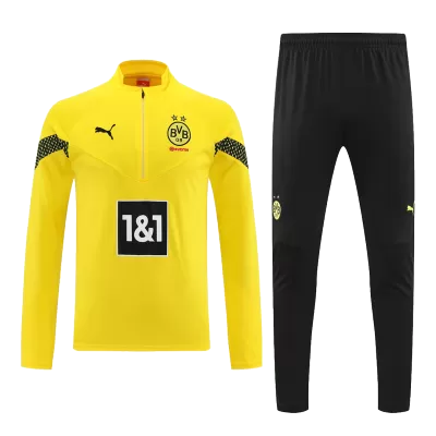 Borussia Dortmund 1/4 Zip Tracksuit 2022/23 Yellow - myjersey