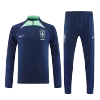 Brazil 1/4 Zip Tracksuit 2022 Navy - myjersey