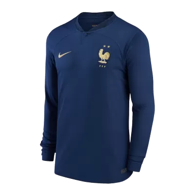 France Home Long Sleeve Soccer Jersey 2022 Men - myjersey