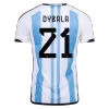 DYBALA #21 Argentina Three Stars Home Jersey 2022 Men - myjersey