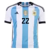 L. MARTINEZ #22 Argentina Three Stars Home Jersey 2022 Men - myjersey