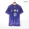 Messi #10 Argentina Away Authentic Jersey World Cup 2022 Men - Champion - myjersey