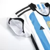 Argentina Home Kids Jerseys Kit 2022 - Three Stars - myjersey