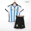 Argentina Home Kids Jerseys Kit 2022 - Three Stars - myjersey