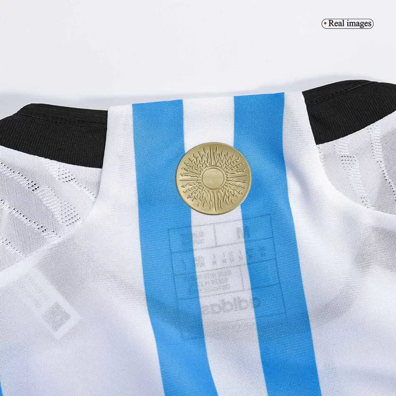 J. ALVAREZ #9 Argentina Soccer Jersey Champions 3 Stars Home Custom World  Cup Jersey 2022